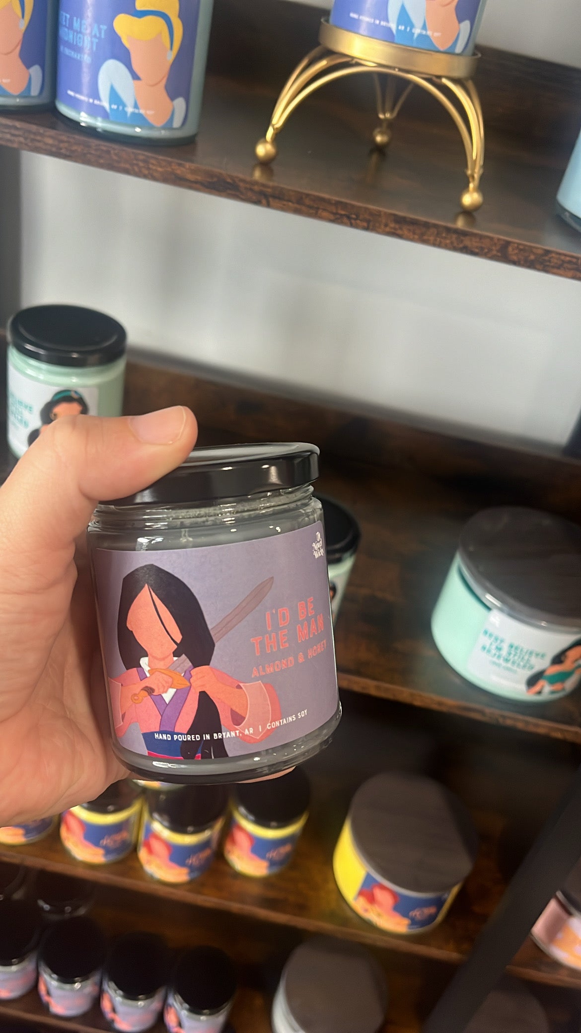I'd Be the Man Disney Princess Candle