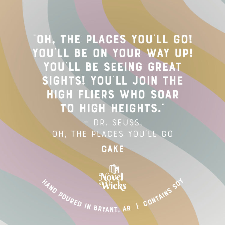 Dr. Seuss: Oh, the Places You'll Go Quote Candle