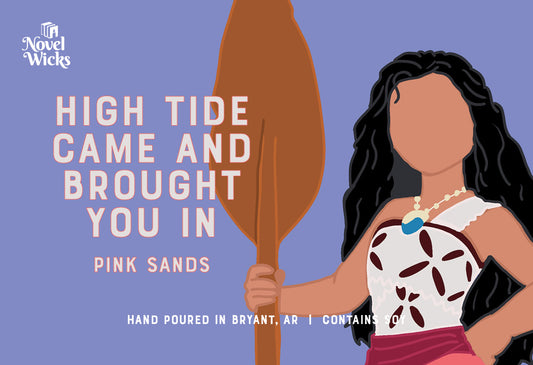 High Tide Came and Brought You In Disney Princess Candle