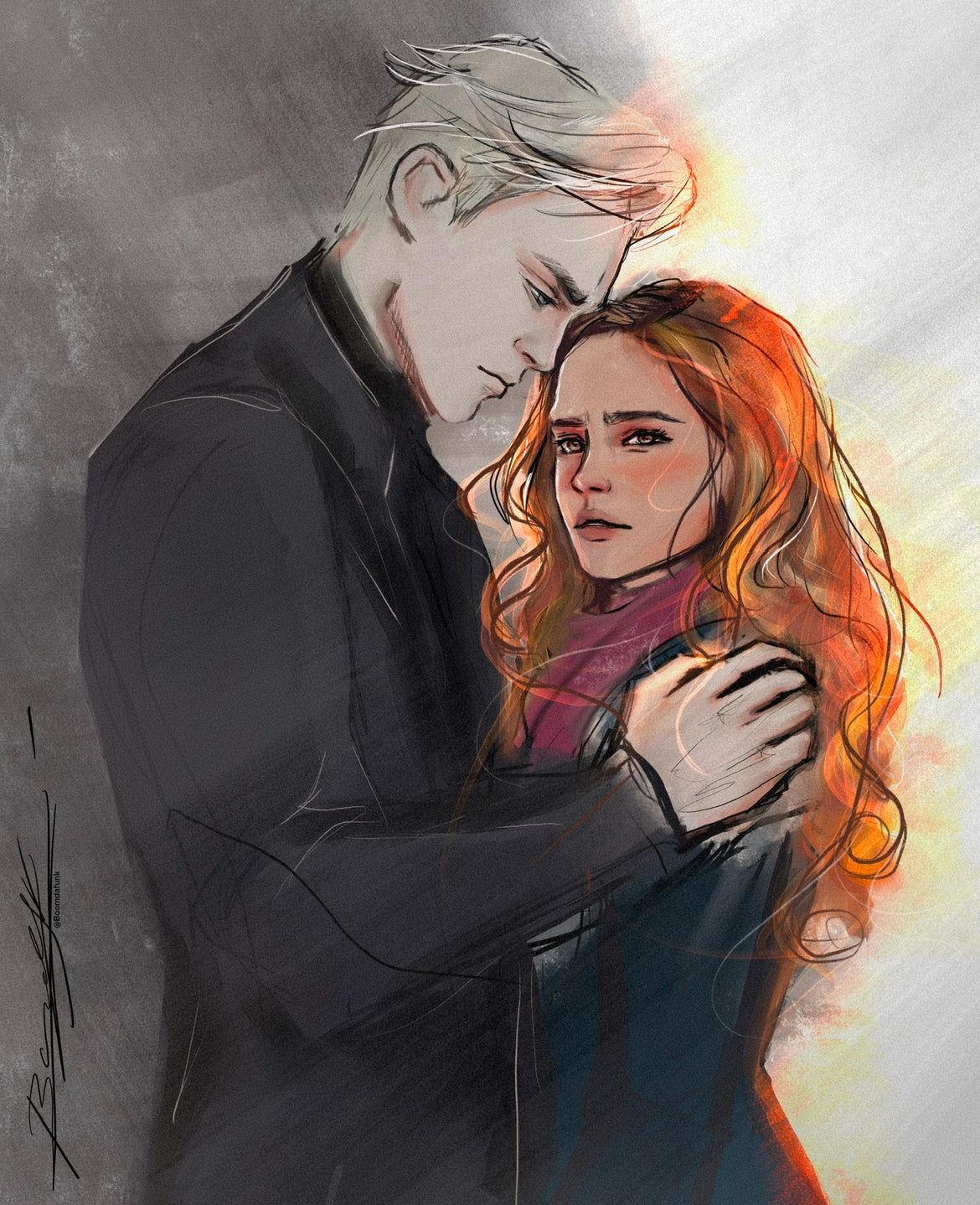 Hermione and Draco PRINT