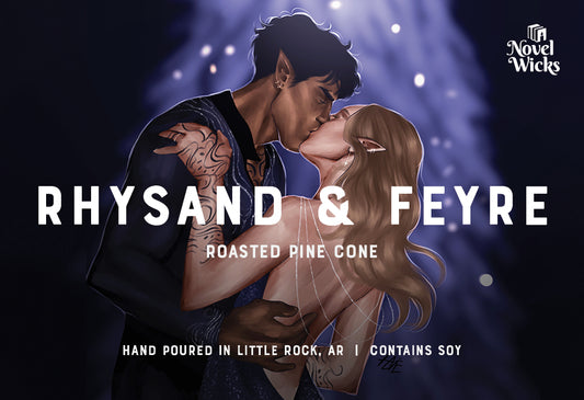 Rhysand and Feyre SJM Christmas candle